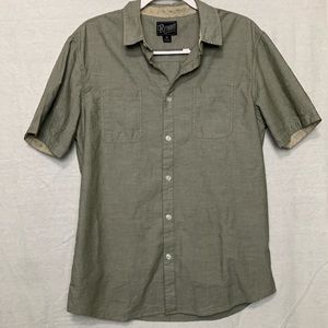 Retrofit men’s casual button down short sleeve shirt medium